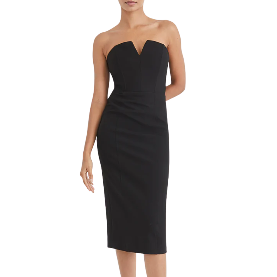 Nabi Strapless Dress in Black