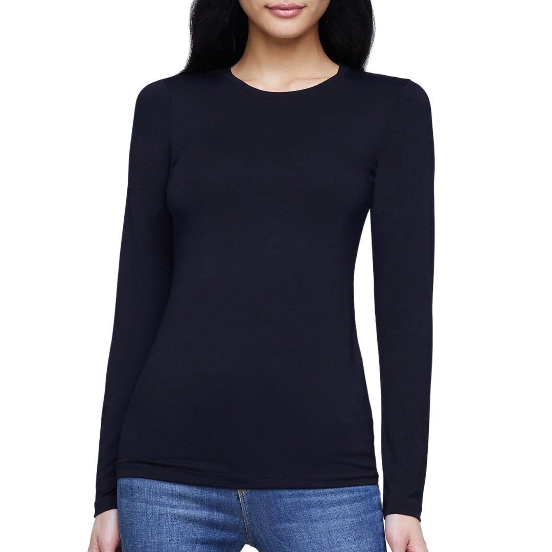 Tess Long Sleeve Tee in Black