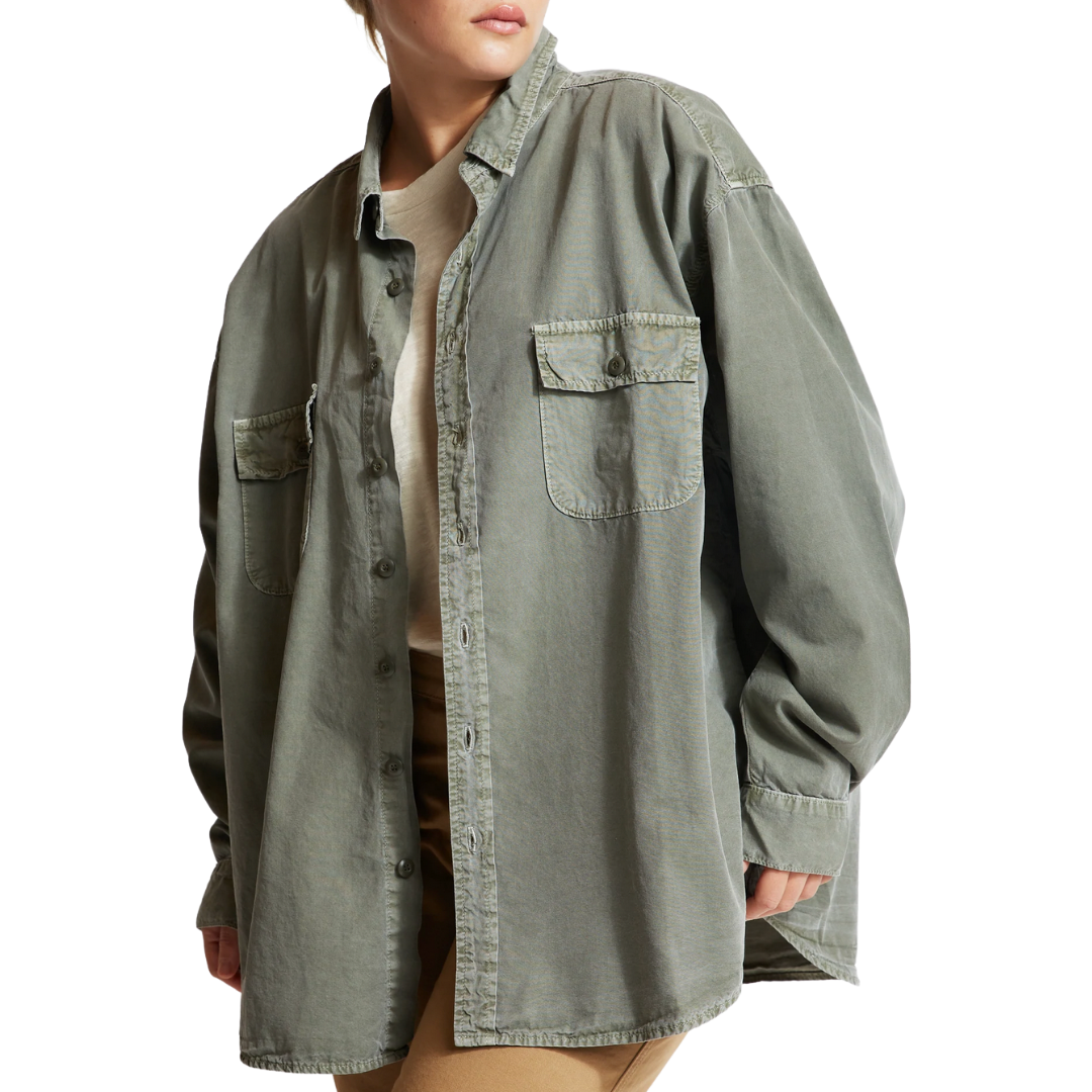Busy Boyfriend Shirt in Pigment Army