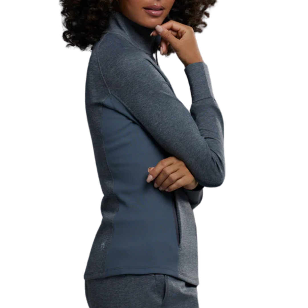 Sequoia Melange Full Zip Jacket in Smoke Heather