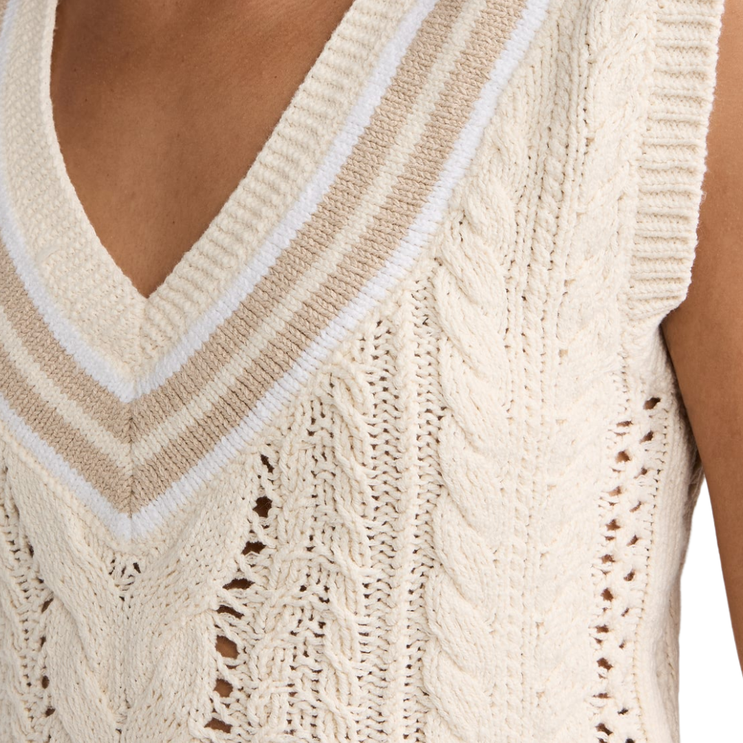 Brandi Slim Vest in Ivory Multi 