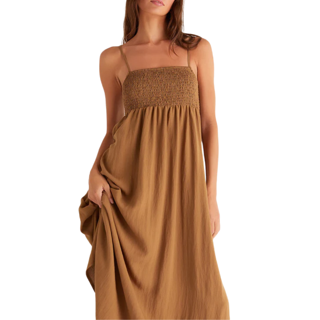 Beachside Midi Dress in Otter 