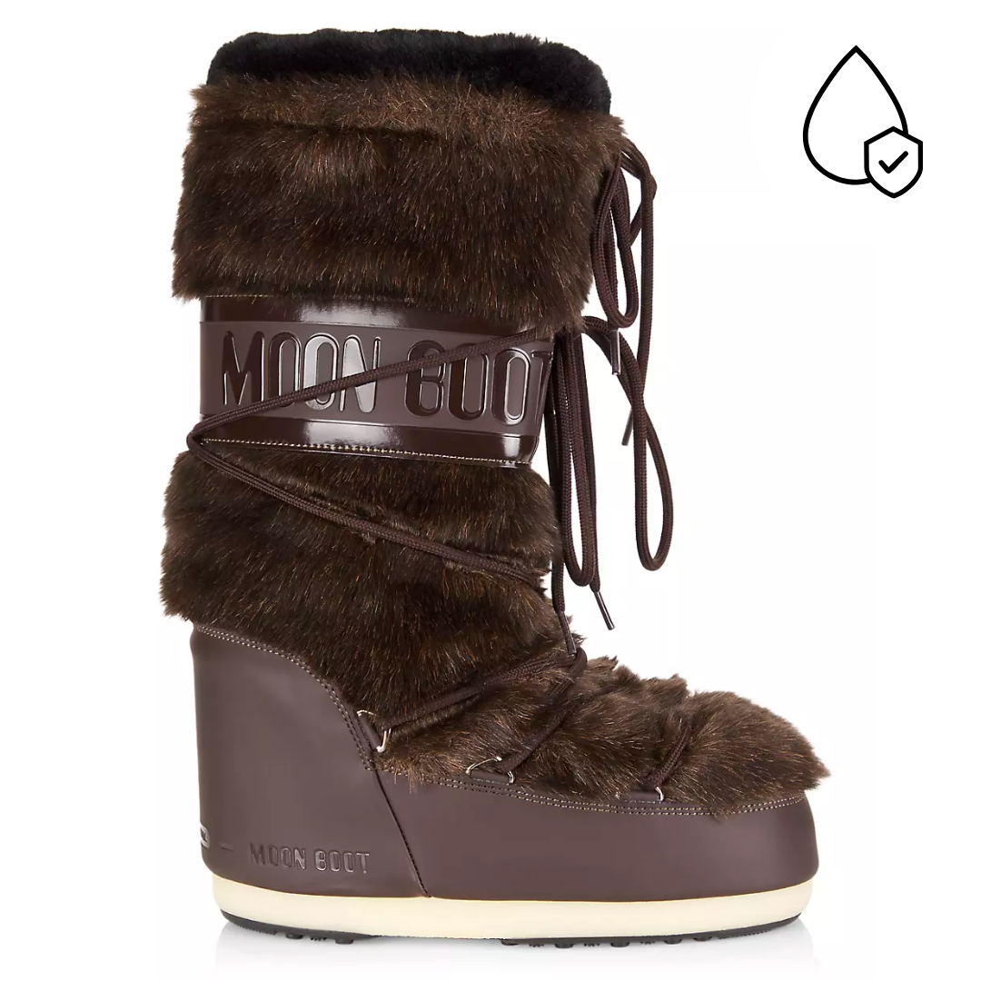 Icon Faux-Fur Boots in Brown Icon Faux-Fur Boots in Brown