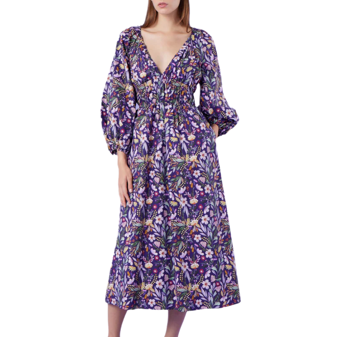 Lauren Dress in Multi Floral Bouquet