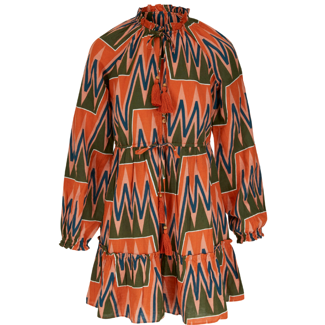 Danica Multi Printed Dress in Multi