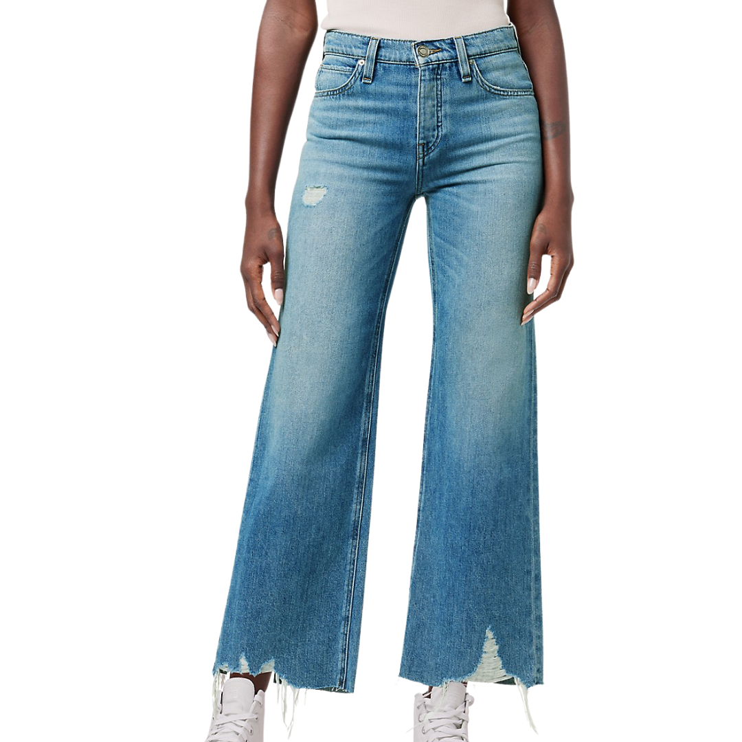 Rosie High-Rise Wide Leg Ankle Jean in Thunderforce