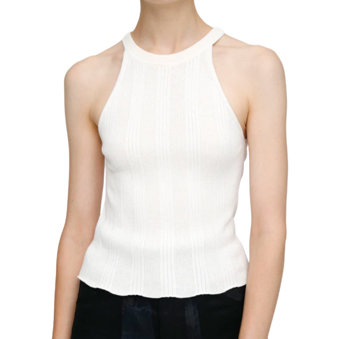 Braid Delta Tank Top in Off White