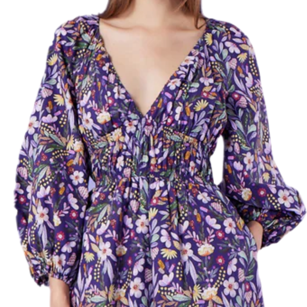 Lauren Dress in Multi Floral Bouquet
