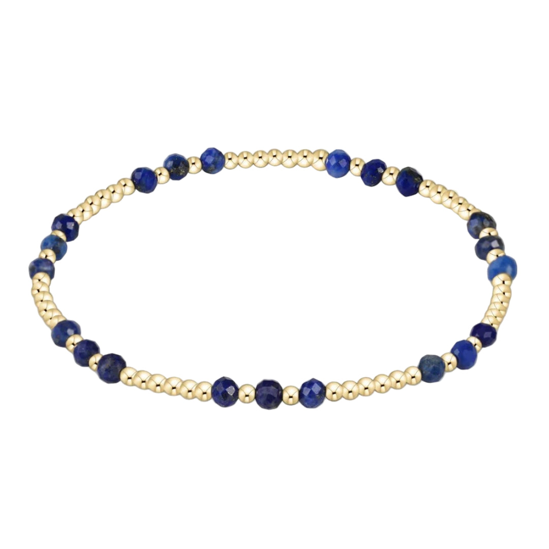 Gemstone Joy Pattern 3MM Bracelet in Lapis