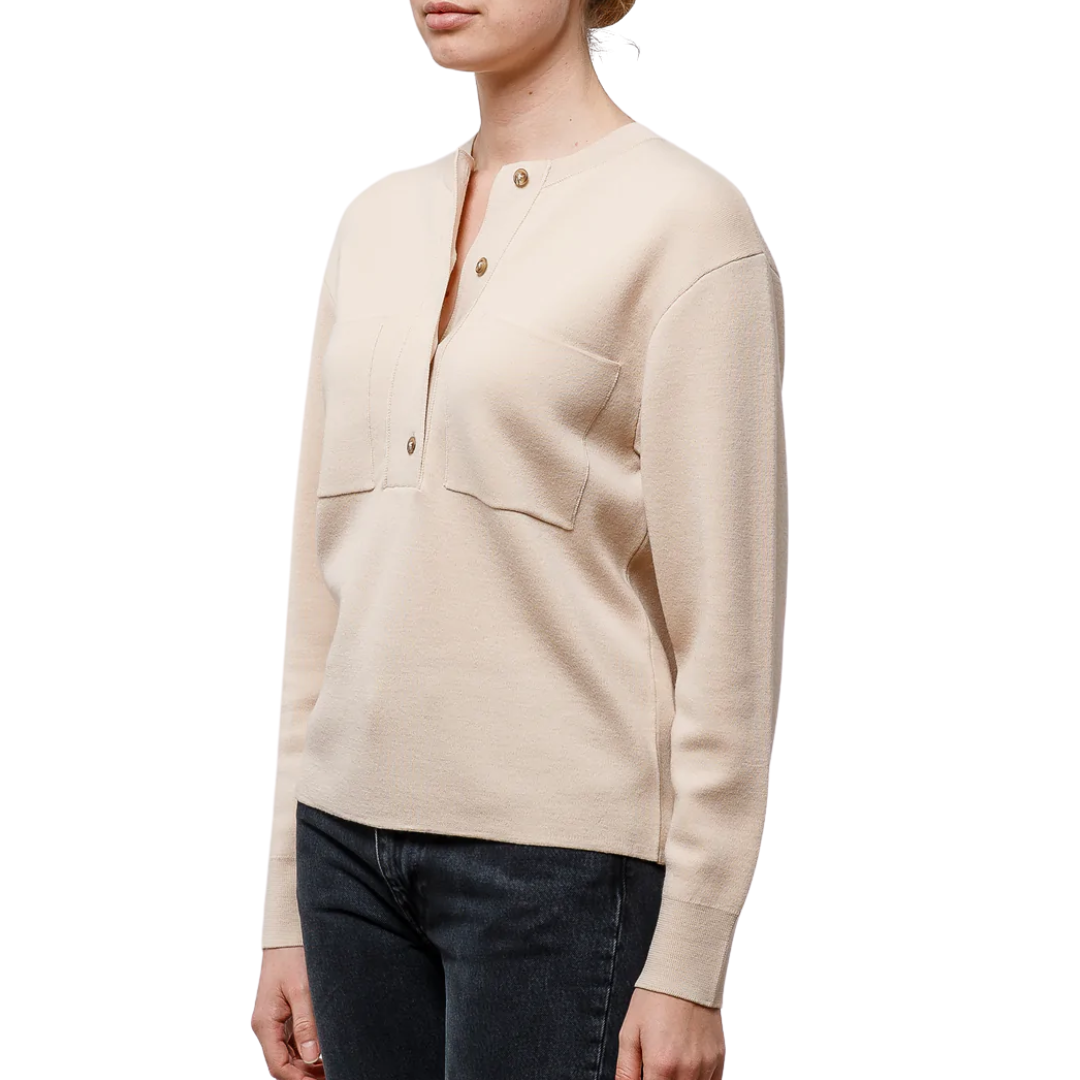 Organic Wool Fine Knit in Elderflower