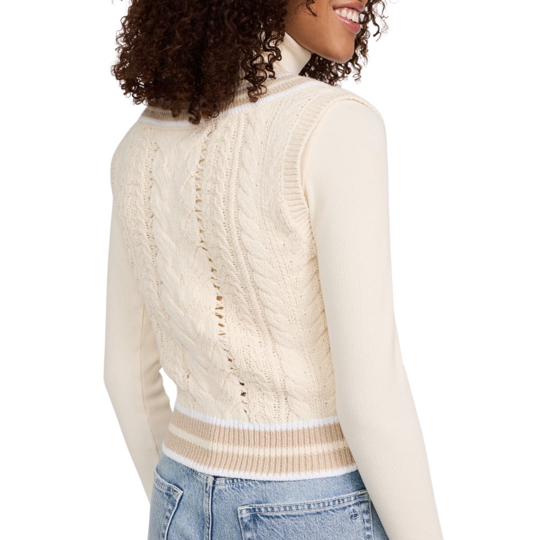 Brandi Slim Vest in Ivory Multi 