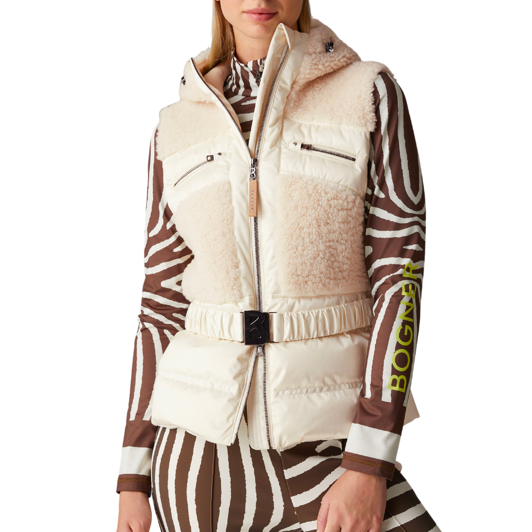Minka Belted Vest in White