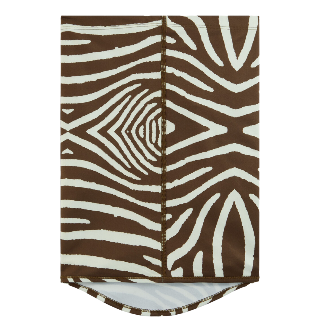 Loop Tubular Scarf in Brown/Off-White