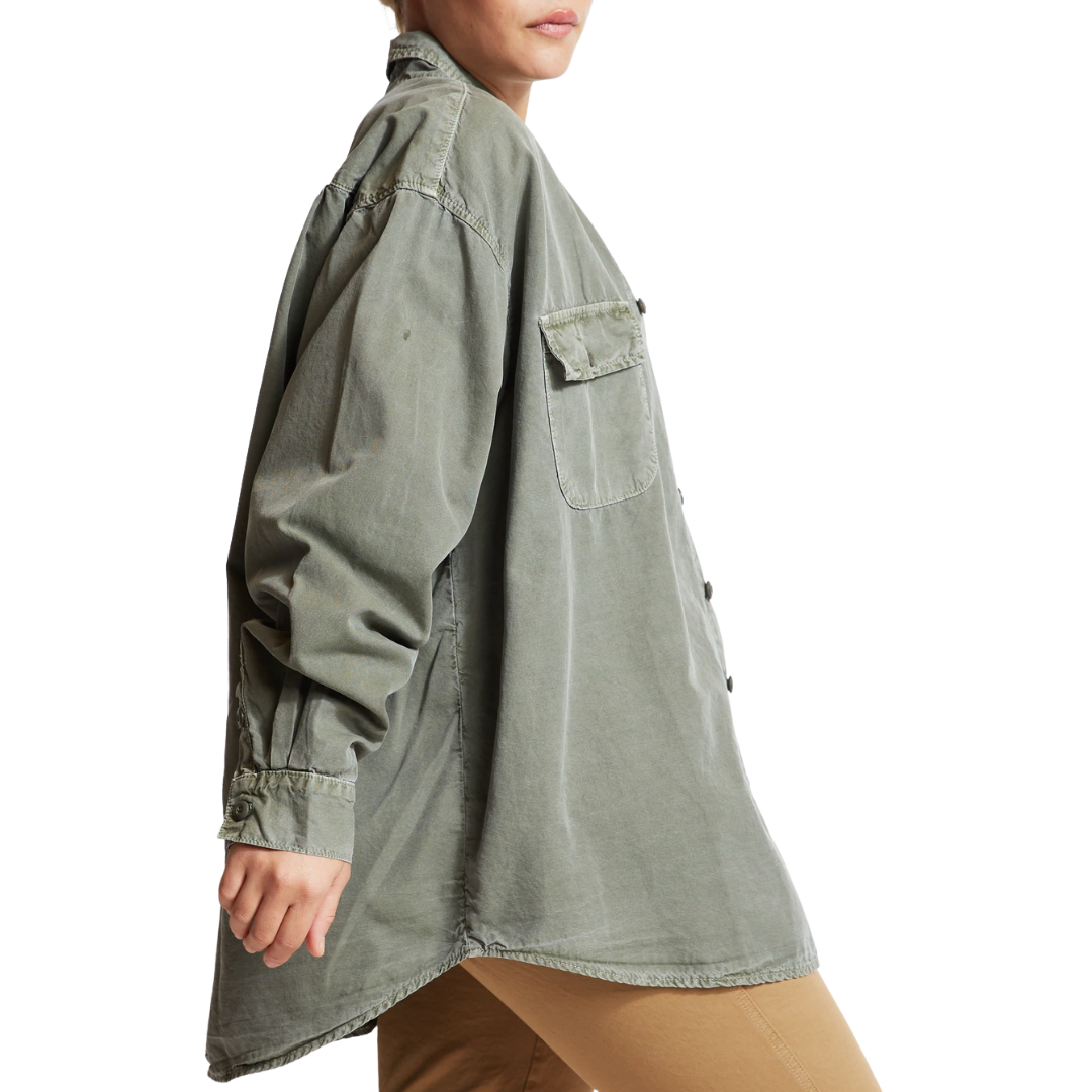 Busy Boyfriend Shirt in Pigment Army