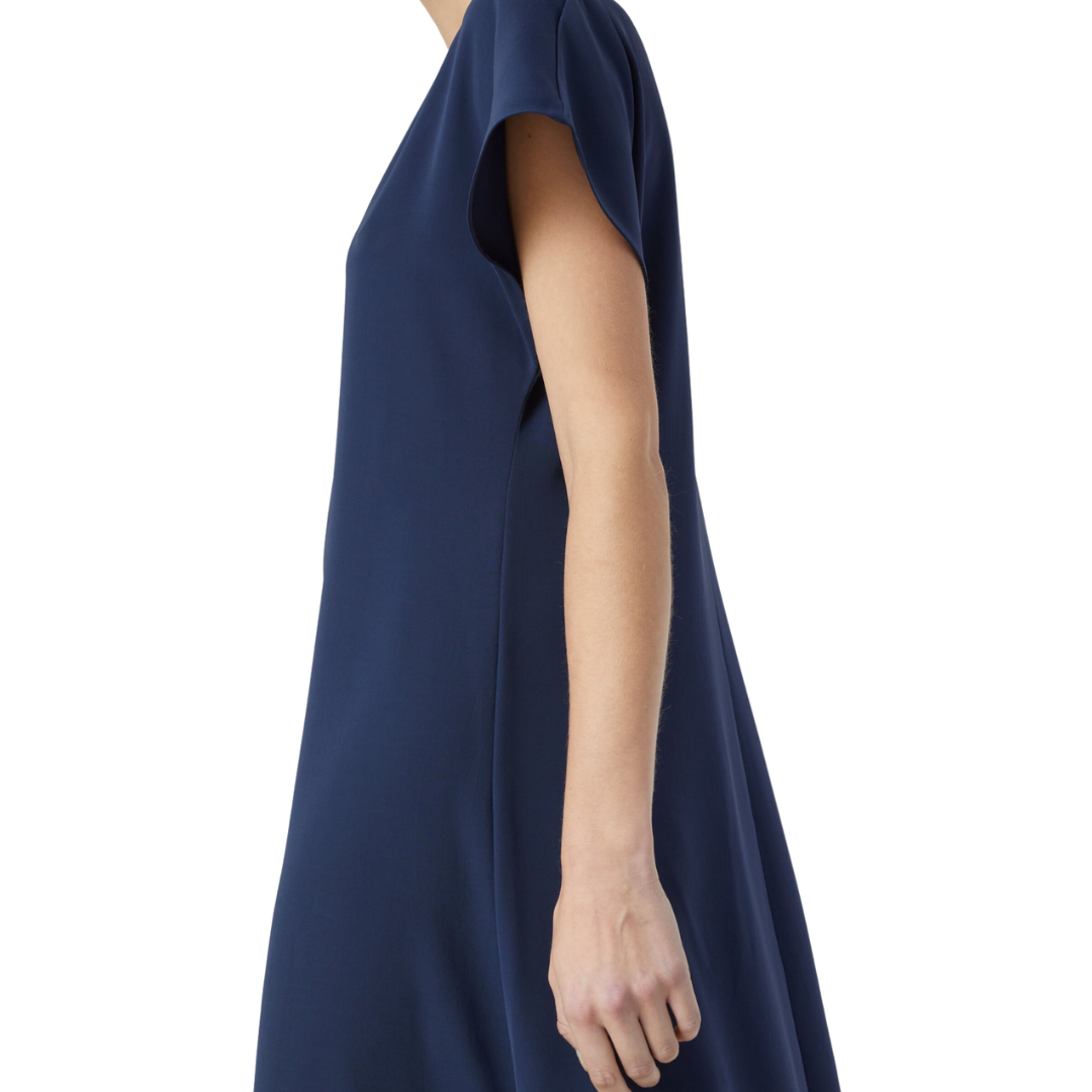 Fluid Midi Dress in Dark Night