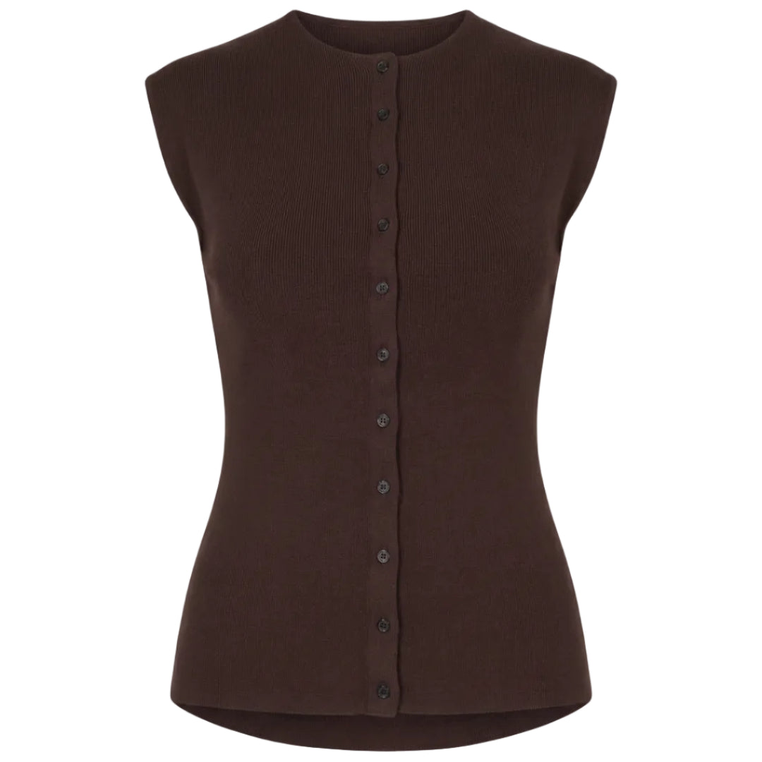 Solara Cotton Button Sweater Top