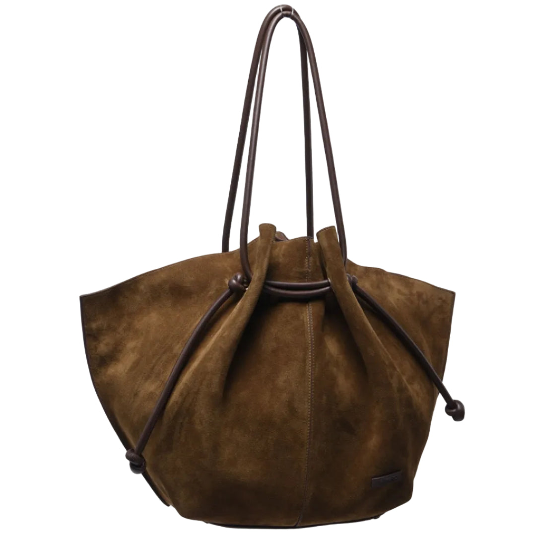 SUEDE TOTE BAG CHARMS