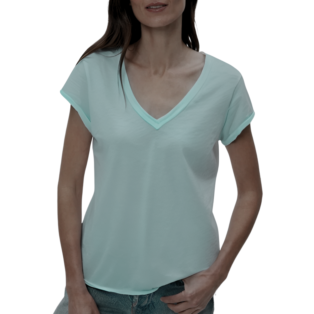 Baxter V-Neck Tee in Serene