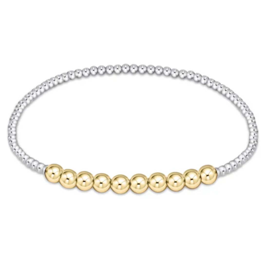 Classic Beaded Bliss 2-4mm Bead Bracelet in Mixed Metal
