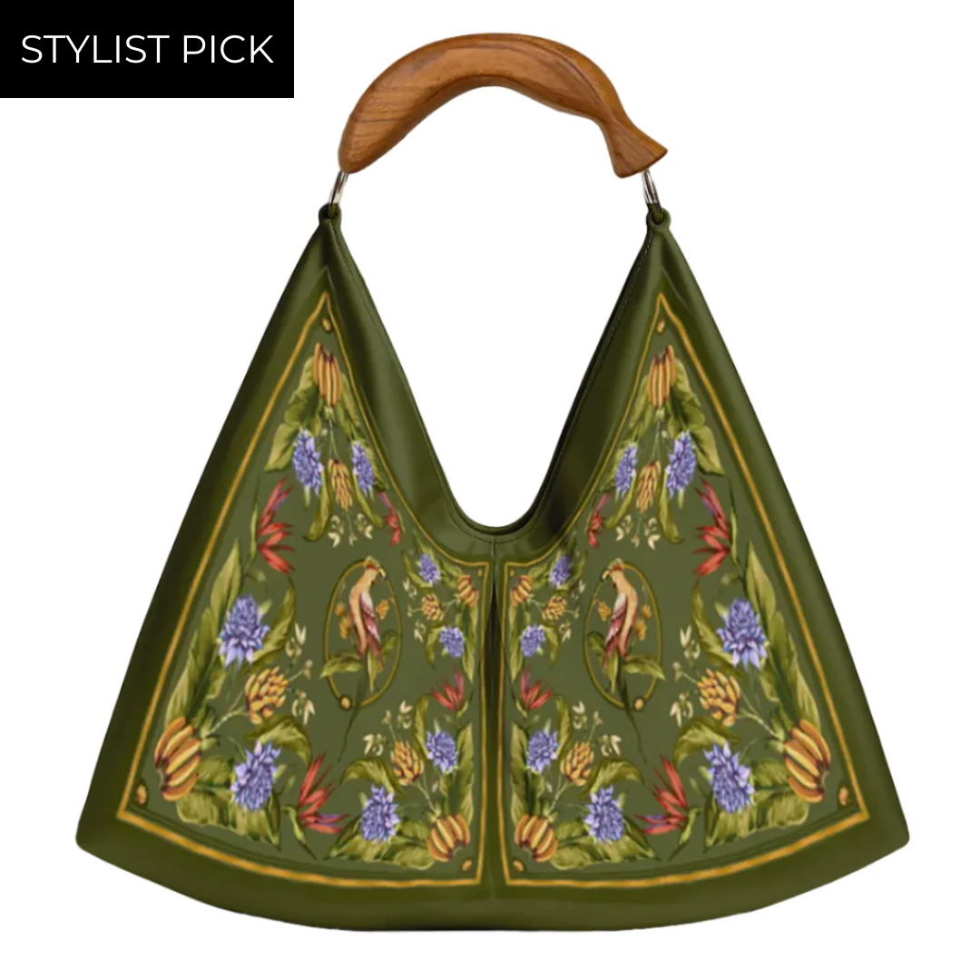 Satin Scarf Medium Bag in Tropical