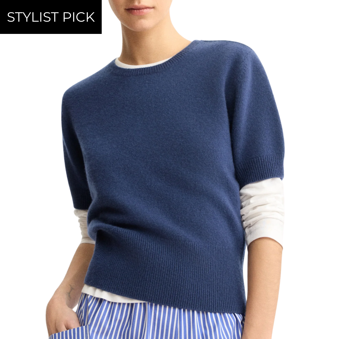 Clarkson Short Sleeve Crewneck in Navy
