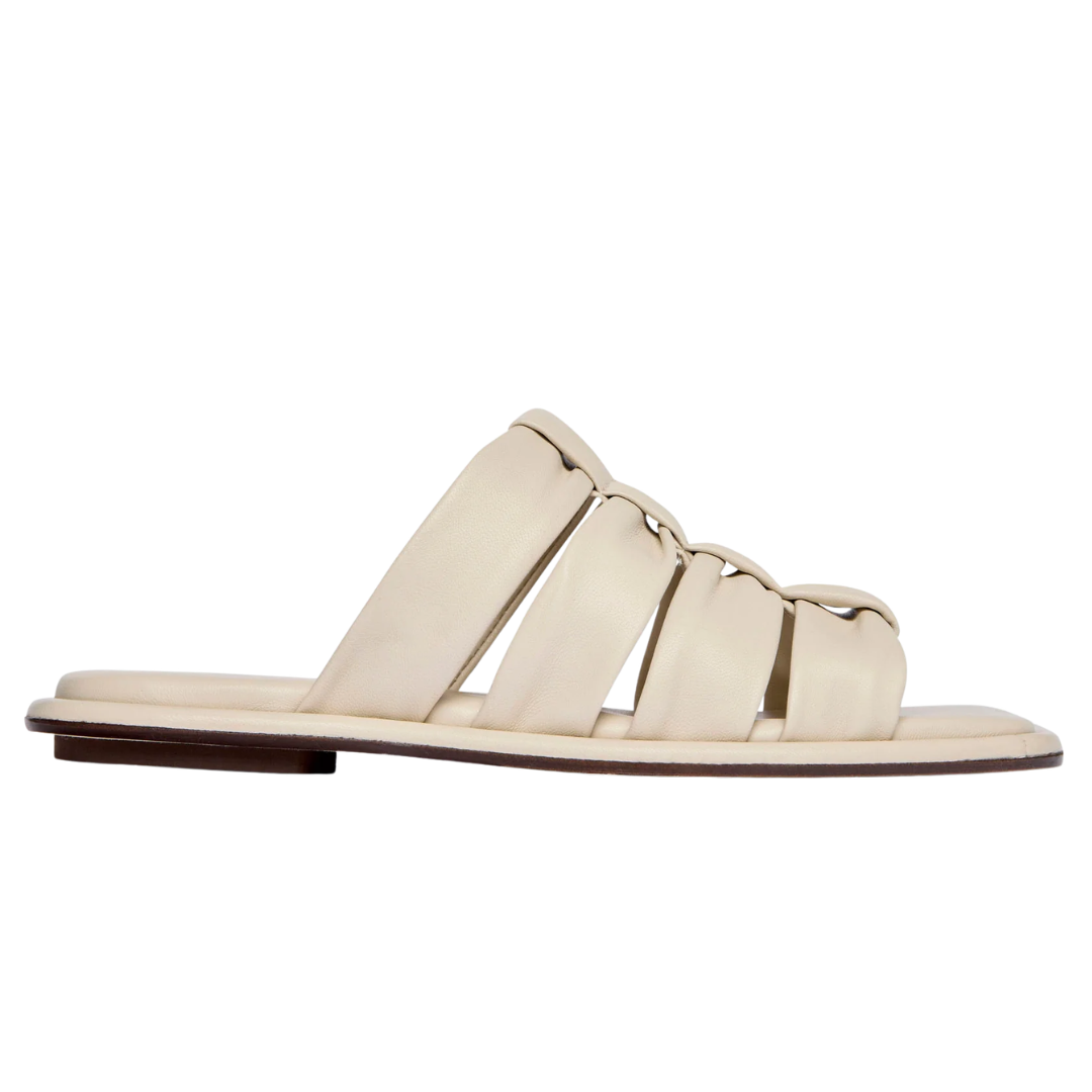 Selena Cloud Mule Sandal in Vanilla Nappa