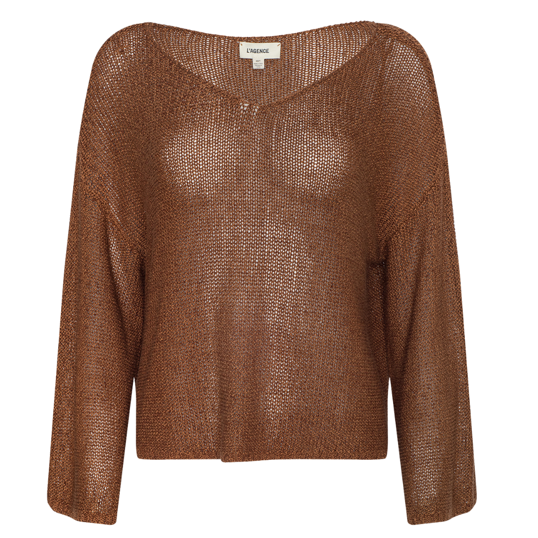 Ethan Knit Pullover in Dark Caramel
