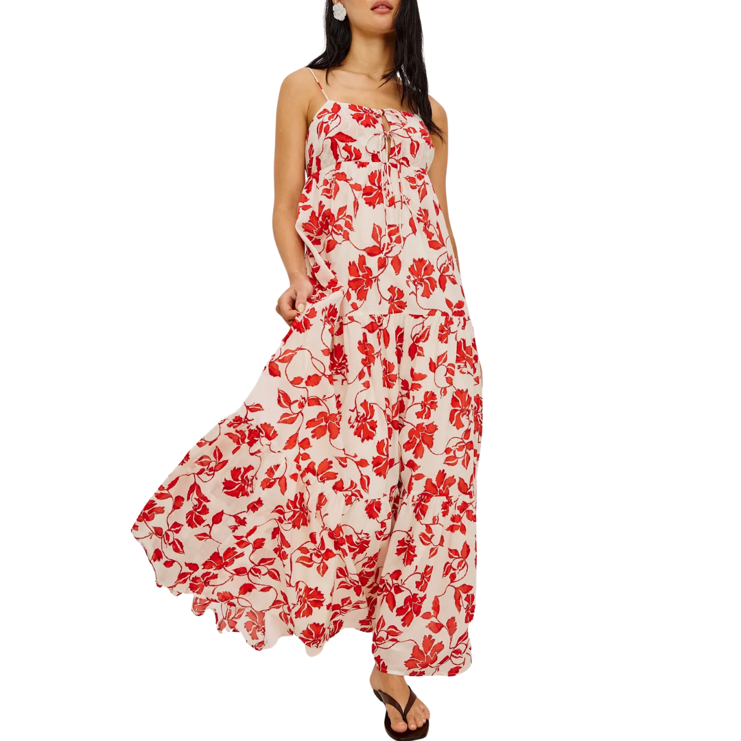 Mica Dress in Red Jasmine