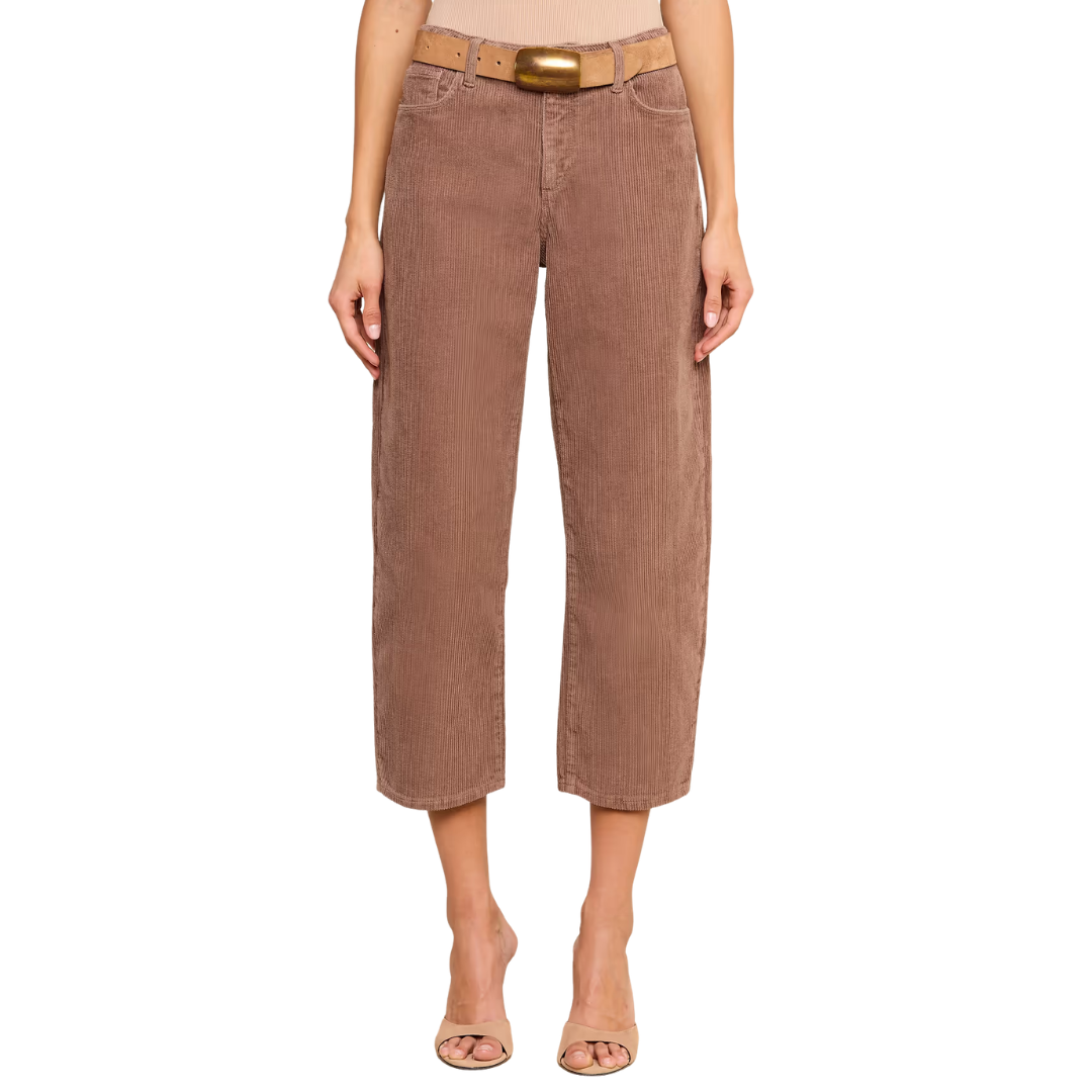 Mallis Corduroy Bow-Leg Pant in Cardamom