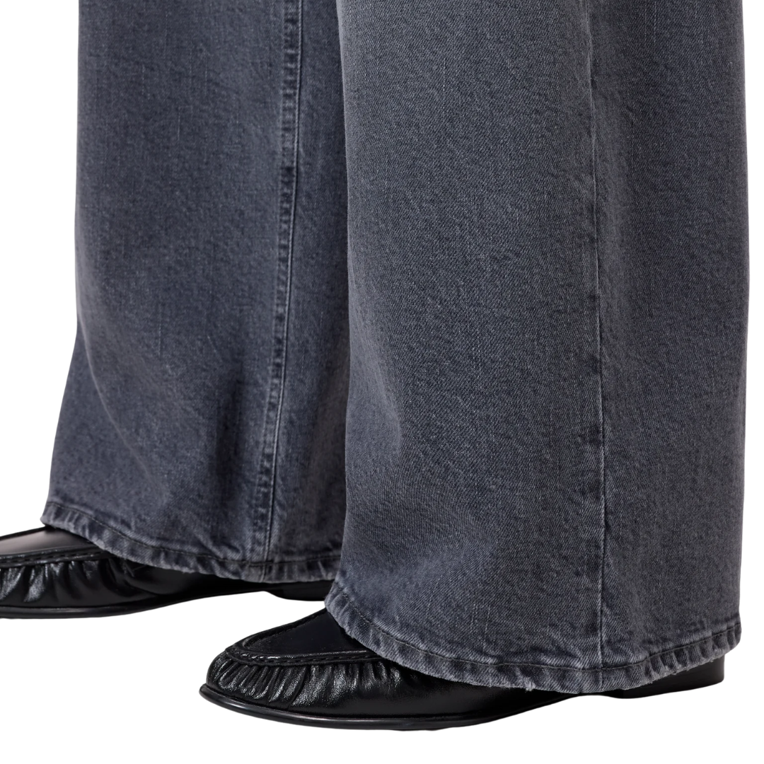 Jayla Wide Jeans 32" in Mid Grey