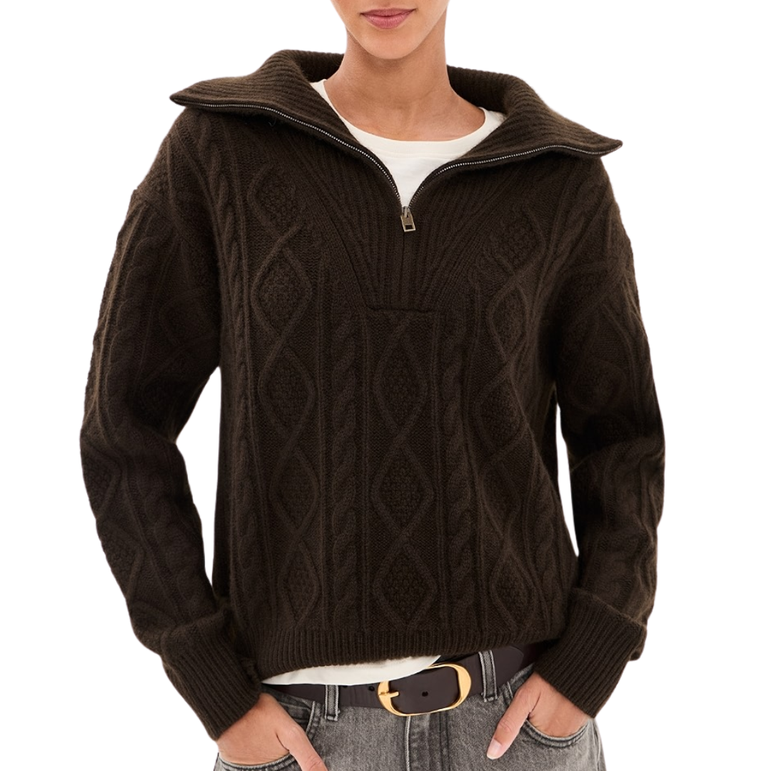 Jori Cashmere Sweater in Dark Brown