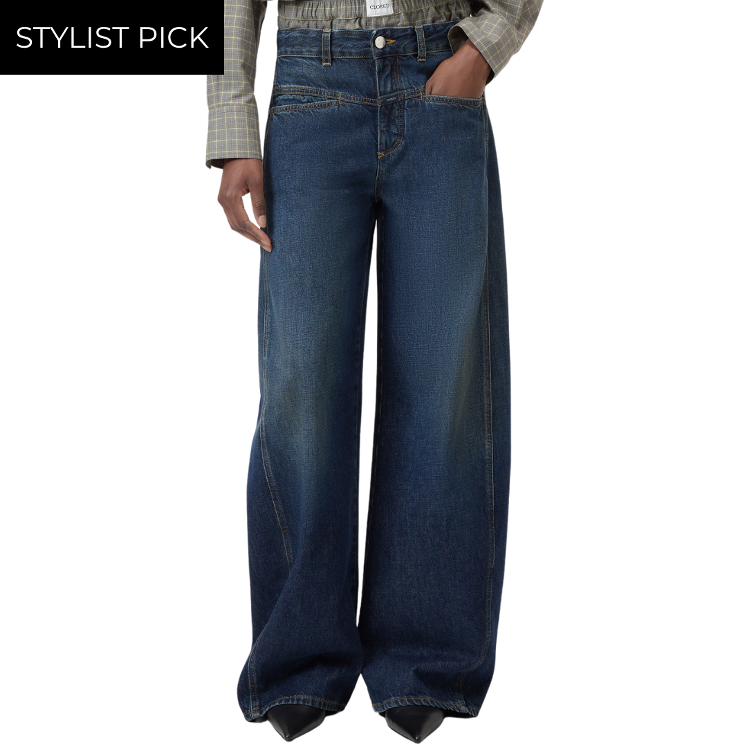 Tori-X Barrel Jeans 32" in Dark Blue