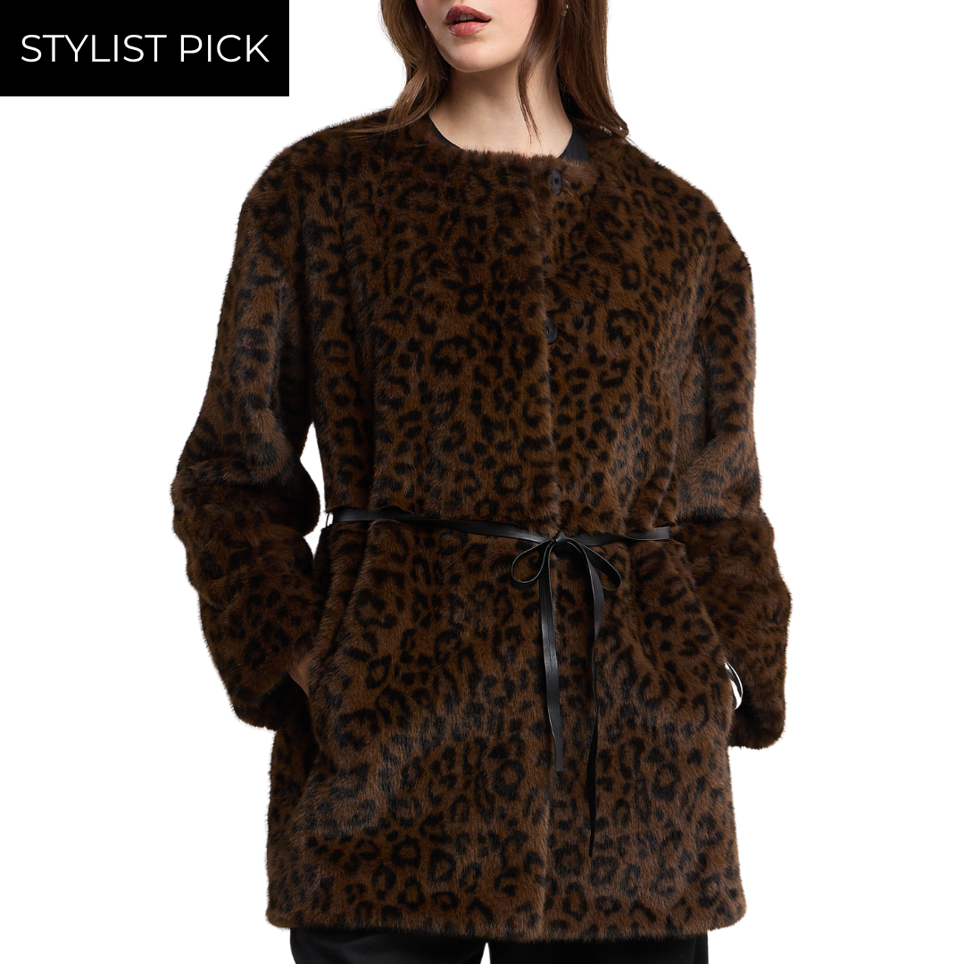 Marmont Luxe Faux Fur Jacket in Animal