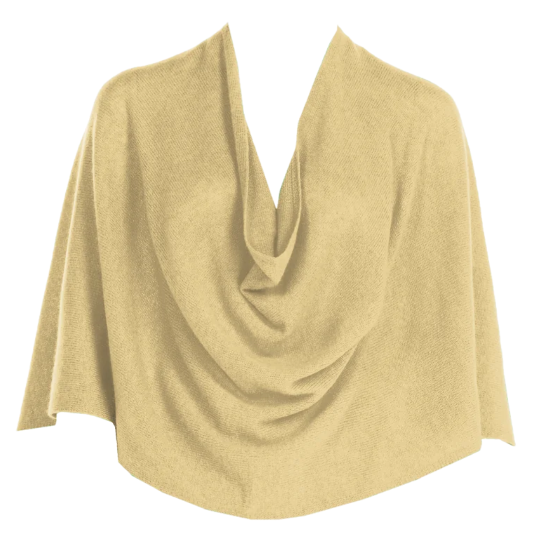 Cashmere Ruana in Winter White