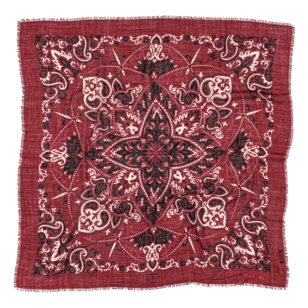 Bandana Wool Cashmere in Bordeaux