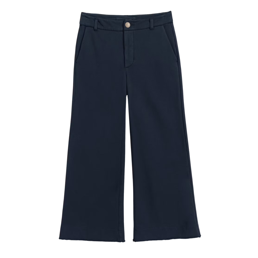 Cropped Riley Trouser Sweatpant in Classic Navy