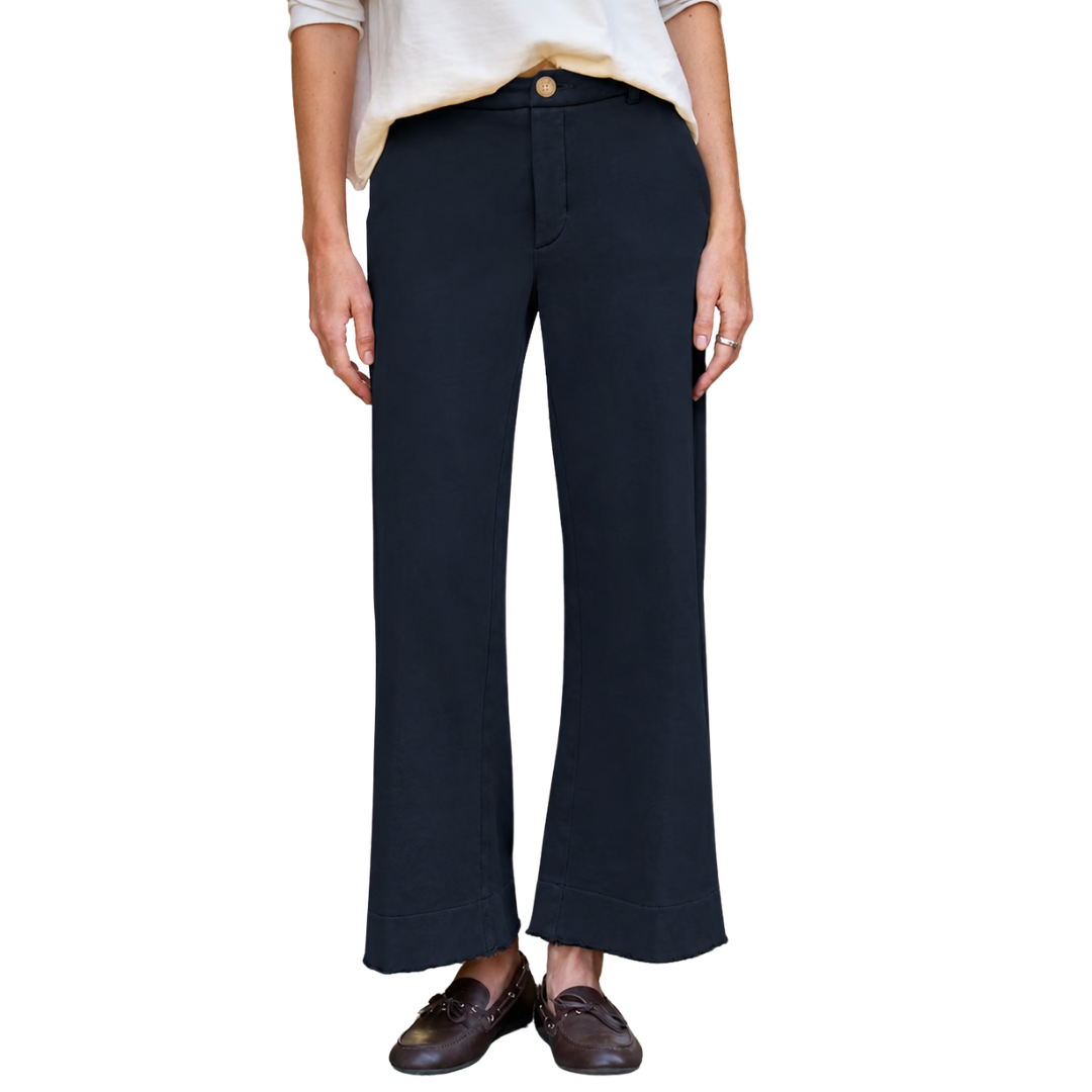 Cropped Riley Trouser Sweatpant in Classic Navy
