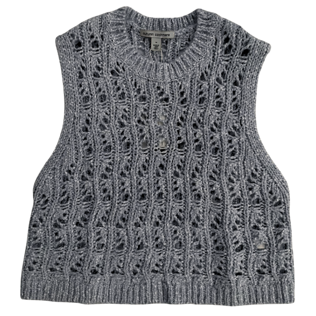 Boxy Stitchery Vest in Gravel