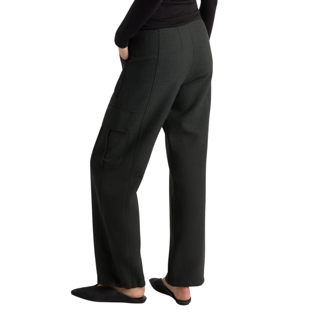 Lynda Tailored Utility Pant in Heather Charcoal
