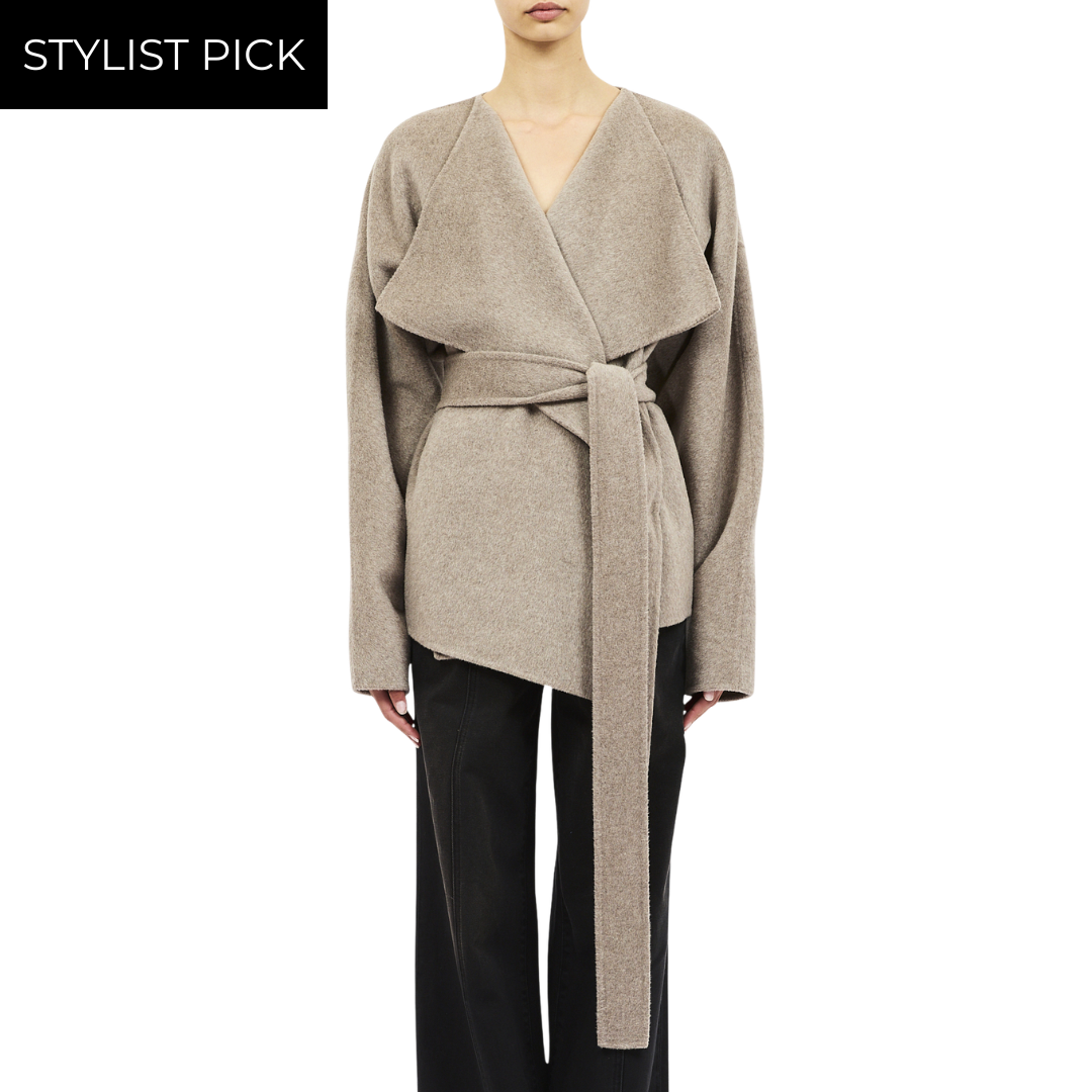 Sasha Wool Coat in Dove Melange