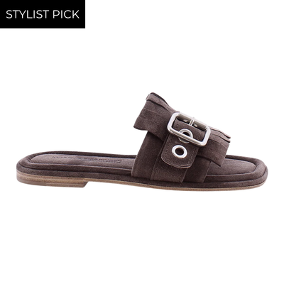 Lya Mule in Coco/Silver