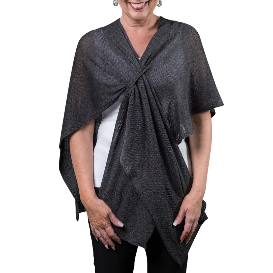 Aliya Wrap in Carbon