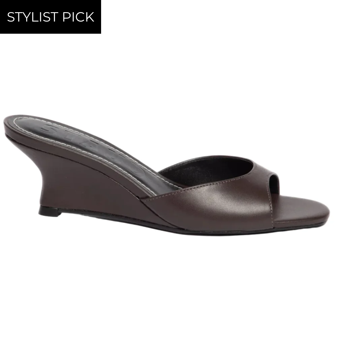 Brigitte Wedge in Espresso