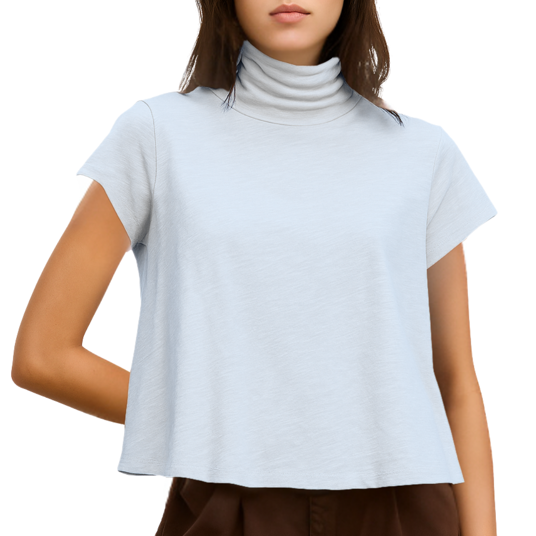 Savi Mockneck Top in Soho Sky