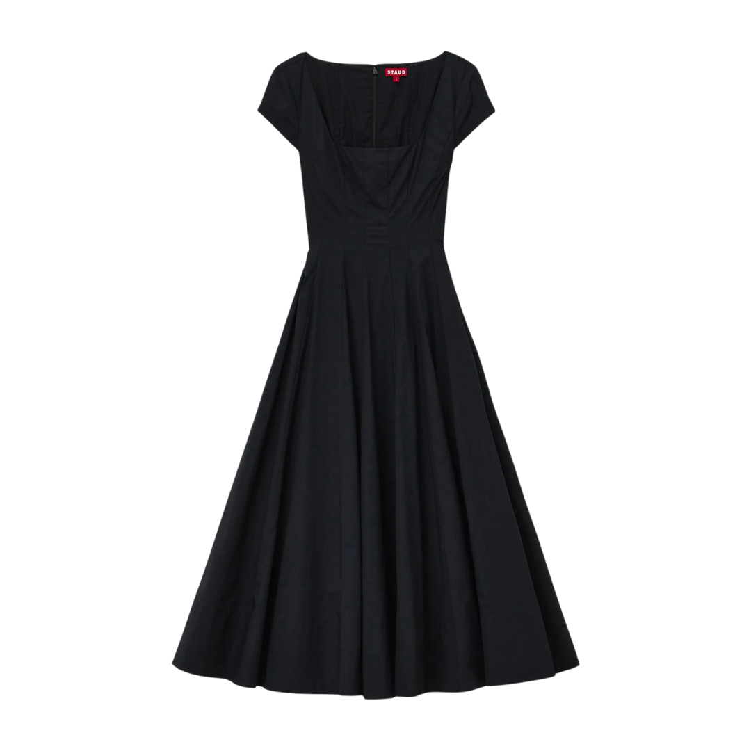 Short Sleeve Wells Dress in Black