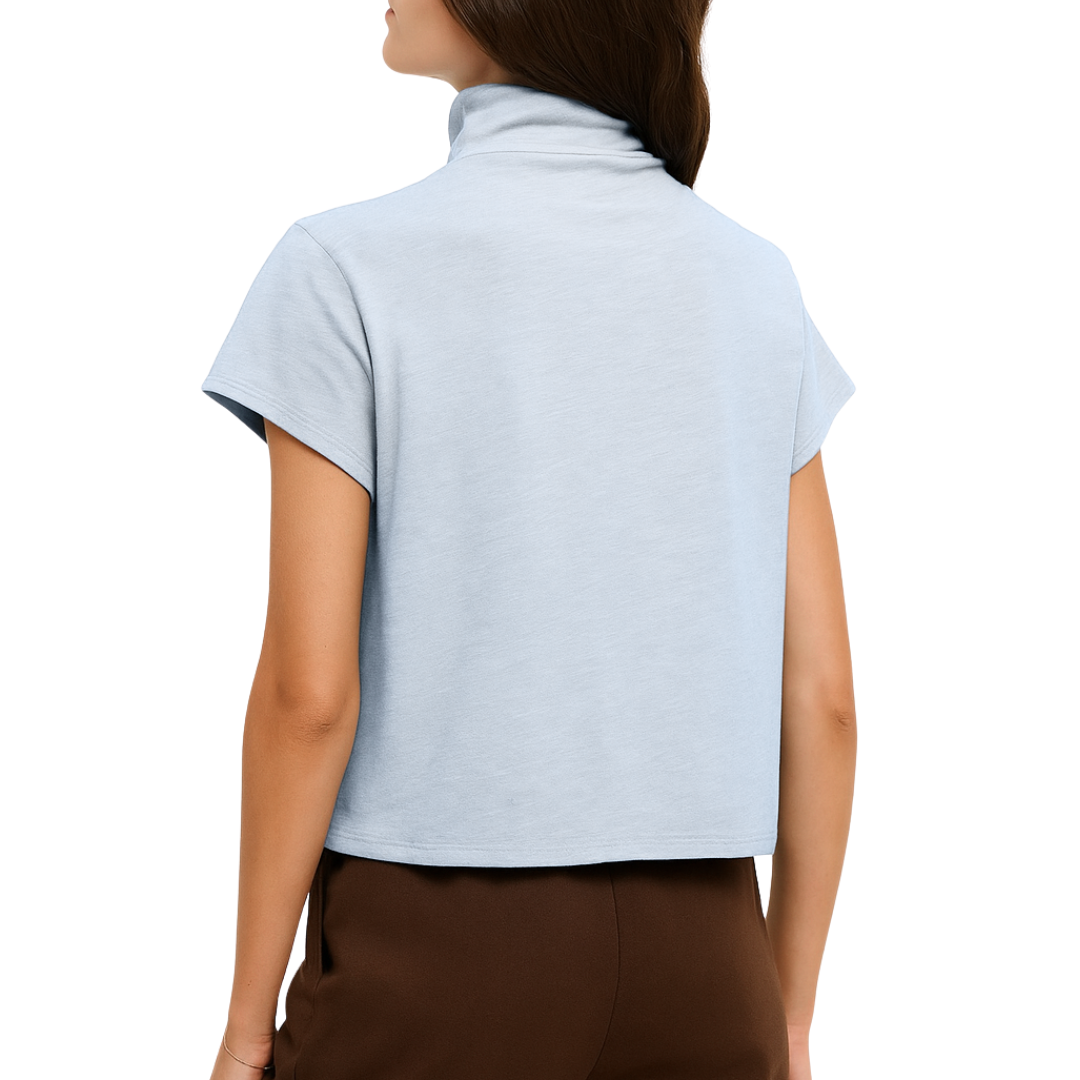 Savi Mockneck Top in Soho Sky