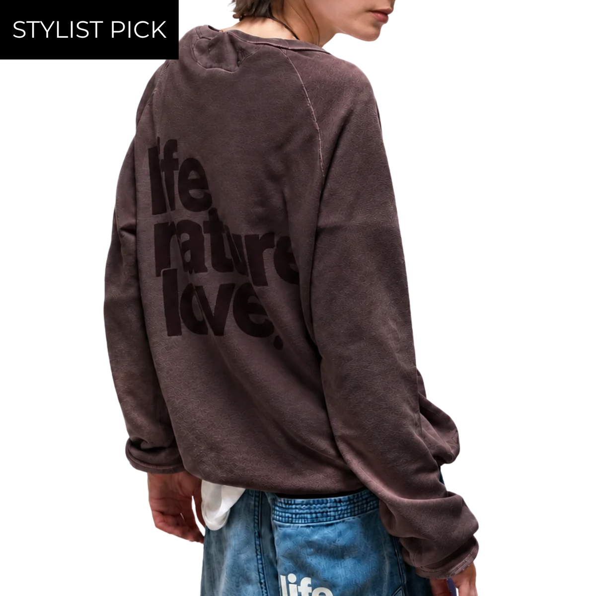 Lifenaturelove Supervintage Yumm Raglan in Chocolate Rabbit Powder
