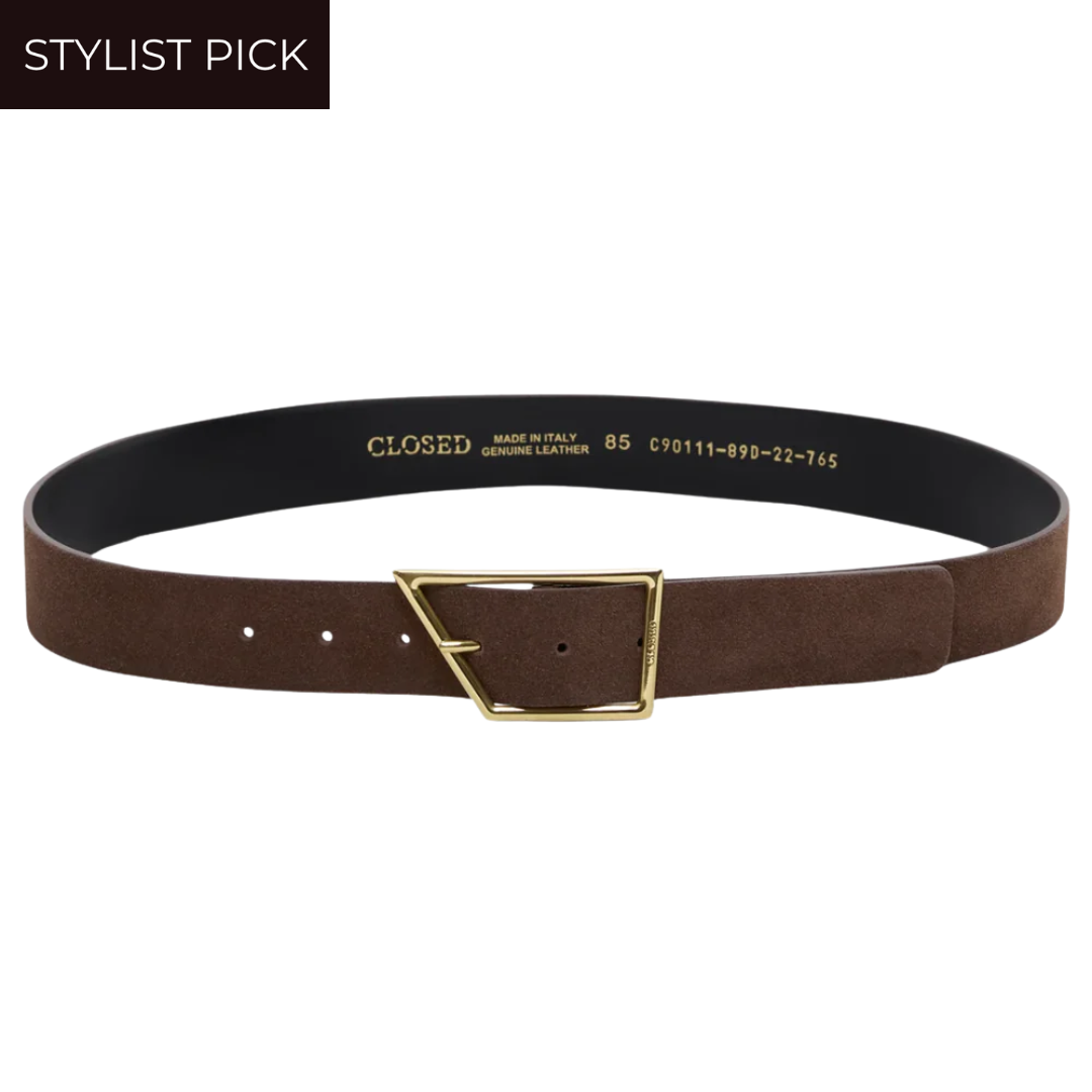 Leather Belt in Espresso Brown