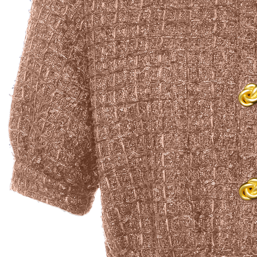 Cove Cropped Tweed Jacket in Cappuccino