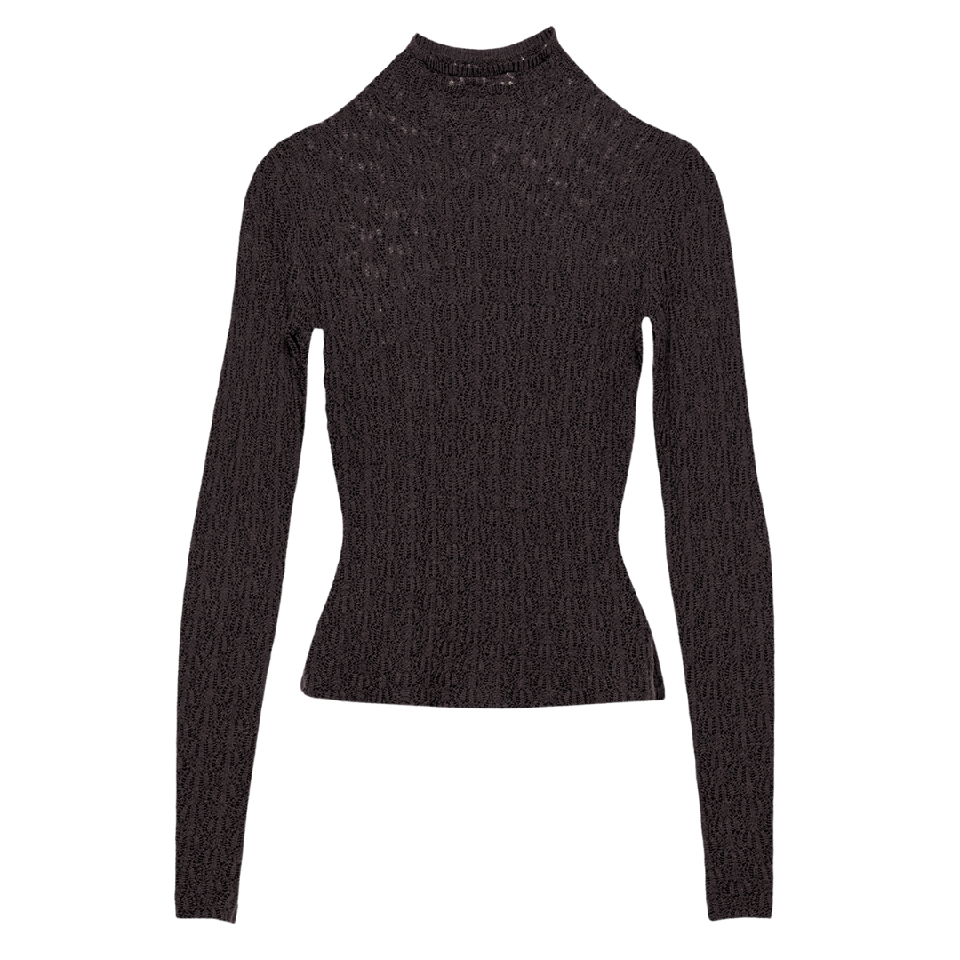 Rhea Longsleeve Mock Neck in Black